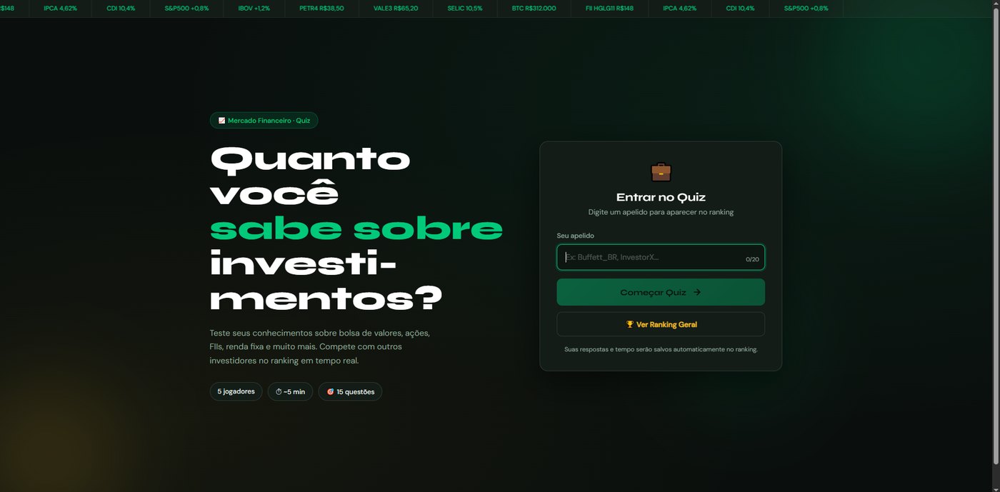 Tela do projeto InvestQuiz — quiz de investimentos